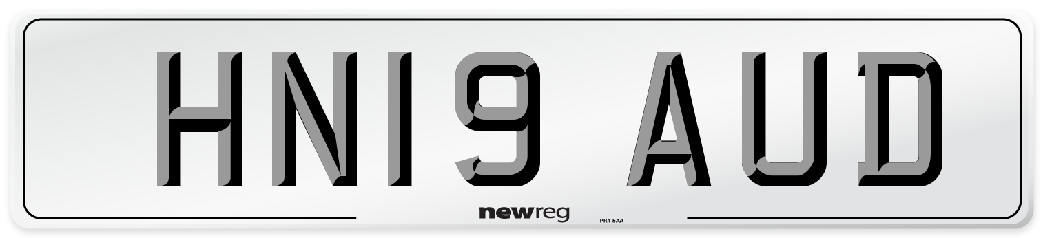 HN19 AUD Number Plate from New Reg